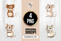 Cute Baby Mouse Clipart Sublimation PNG Product Image 1