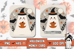 Cute Halloween Little Ghost Gift Card Template Product Image 1