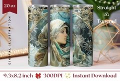 Christmas Tumbler Sublimation, Winter Girl Tumbler Design Product Image 1