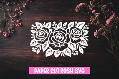 Paper Cut Rose Flower SVG For Paper Craft Projects Product Image 1