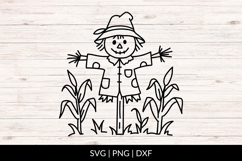 Hand Drawn Fall Scarecrow SVG Product Image 1