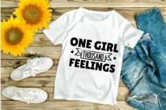 One girl Thousand Feelings SVG Design, Baby SVG Design Product Image 1