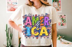 Retro America Thunder PNG T-Shirt|4th of July PNG Sublimatio Product Image 7