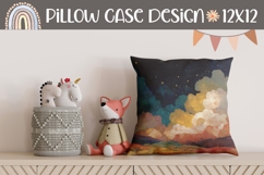 Night Sky Pillow Case Design, Stars Pillow Template Product Image 1
