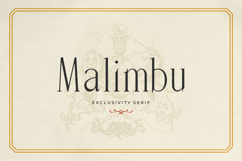 Malimbu - Exclusivity Serif Product Image 1