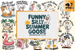 Funny Silly Summer Goose PNG Bundle Product Image 1