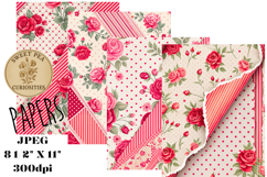 Valentines, Shabby Chic, Papers, Junk Journal Product Image 1