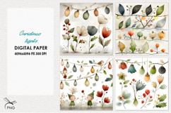 Christmas lights digital paper, background clipart Product Image 1