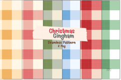 Christmas Gingham Pastel Color Seamless Pattern Product Image 1