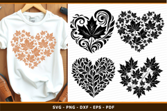 Heart Maple Leaf SVG, Autumn SVG, Fall Leaf SVG Cut Files Product Image 1