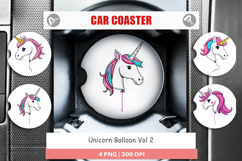 Car Coaster Unicorn Balloon Product Image 1