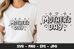 Mothers Day Hand Drawn Lettering SVG PNG Product Image 1