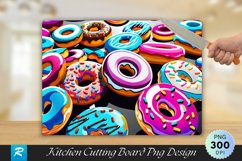 Donuts Cutting Board Sublimation Design Product Image 1