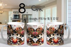 Valentine animals | 8 cat &amp; dog mug love watercolor designs Product Image 1