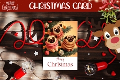 Cartoon Christmas Dogs Greeting Card Printable Product Image 1