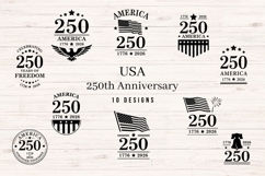 America 250 SVG Bundle 1776-2026 Patriotic Cut Files SVG DXF Product Image 1