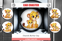Car Coaster Cheetah Mother&#039;s Day Product Image 1