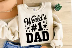 World's #1 Dad Svg | Svg Cut File | Shirt Svg Product Image 2