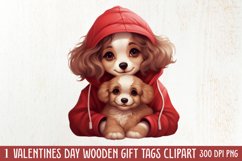 Cute Valentine Dog Clipart, Valentines Day Dog Clipart Product Image 1