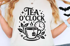 Tea O' Clock Svg, Tea Lover Svg, Tea Time Svg, Tea Cup Svg. Product Image 2