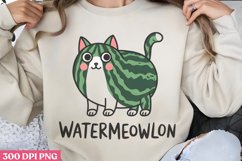 Watermeowlon PNG, Funny Animal Puns Sublimat Product Image 2