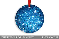 Glitter Christmas Ornament. Glitter Ornament Sublimation Product Image 1