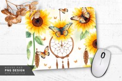 Artistic Nature Charm Mouse Pad PNG Design Product Image 1