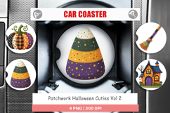 Car Coaster Patchwork Halloween Cuties Product Image 1
