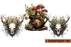 Watercolor Woodland Witch Halloween sublimation , PNG Product Image 1