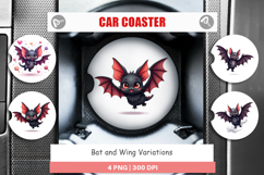 Car Coaster Bat and Wing Variations Product Image 1