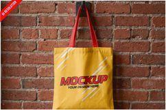 Tote Bag Hanging From A Hook Product Image 1