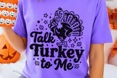 Talk Turkey To Me Svg, Funny Turkey Svg, Turkey Day Svg. Product Image 2