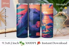 Capybara Tumbler Wrap, Funny Animals Tumbler Sublimation Product Image 1
