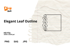 Elegant Leaf Outline Frame Product Image 1