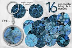 Paisley &amp; Boho Style | 16 car coaster &amp; key chain designs Product Image 1