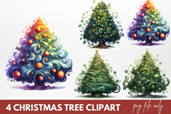 Christmas Tree Clipart Sublimation Christmas Tree Product Image 1