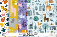 Animals digital paper Product Image 1