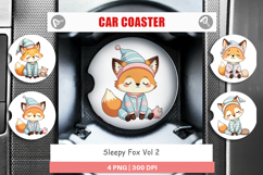 Car Coaster Sleepy Fox Product Image 1