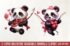 Adorable Animals Cupid Valentine Clipart sublimation Product Image 1