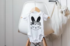 Baby bunny face with flowers SVG, EPS, PNG. Product Image 2