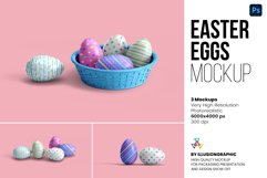 Easter Eggs Mockup - 3 Views Product Image 1