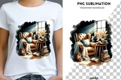 Book nook png design for T-shirts Product Image 1