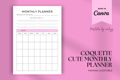 Coquette Monthly Planner Template Product Image 1
