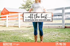 All the best in settling into your new home SVG, EPS, PNG. Product Image 1