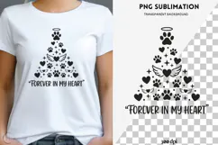 Paw print Christmas tree png design for T-shirts Product Image 1