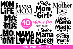 Mom Life Quotes Mother's Day SVG PNG Product Image 1