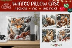 Winter Animals Pillow Case, Winter Pillowcase Designs Product Image 1