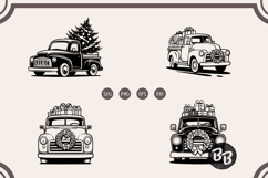 Christmas Truck svg, Christmas Truck Clipart, Front View svg Product Image 1
