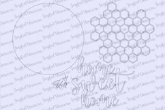 Home Sweet Home sign svg | Honeycomb welcome sign cut file Product Image 3