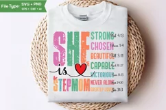 She Is Stepmom SVG | Mother Day PNG | Happy Mother's Day SVG Product Image 1